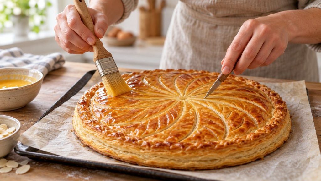 Dorer une galette brillante