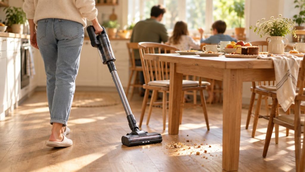 Aspirateur balai : moment convivial à la maison
