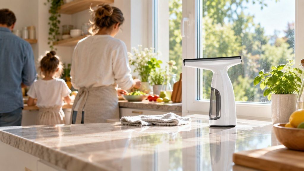 Nettoyeur de vitres : moment convivial à la maison