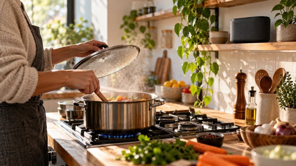 Écouter un livre audio en cuisinant