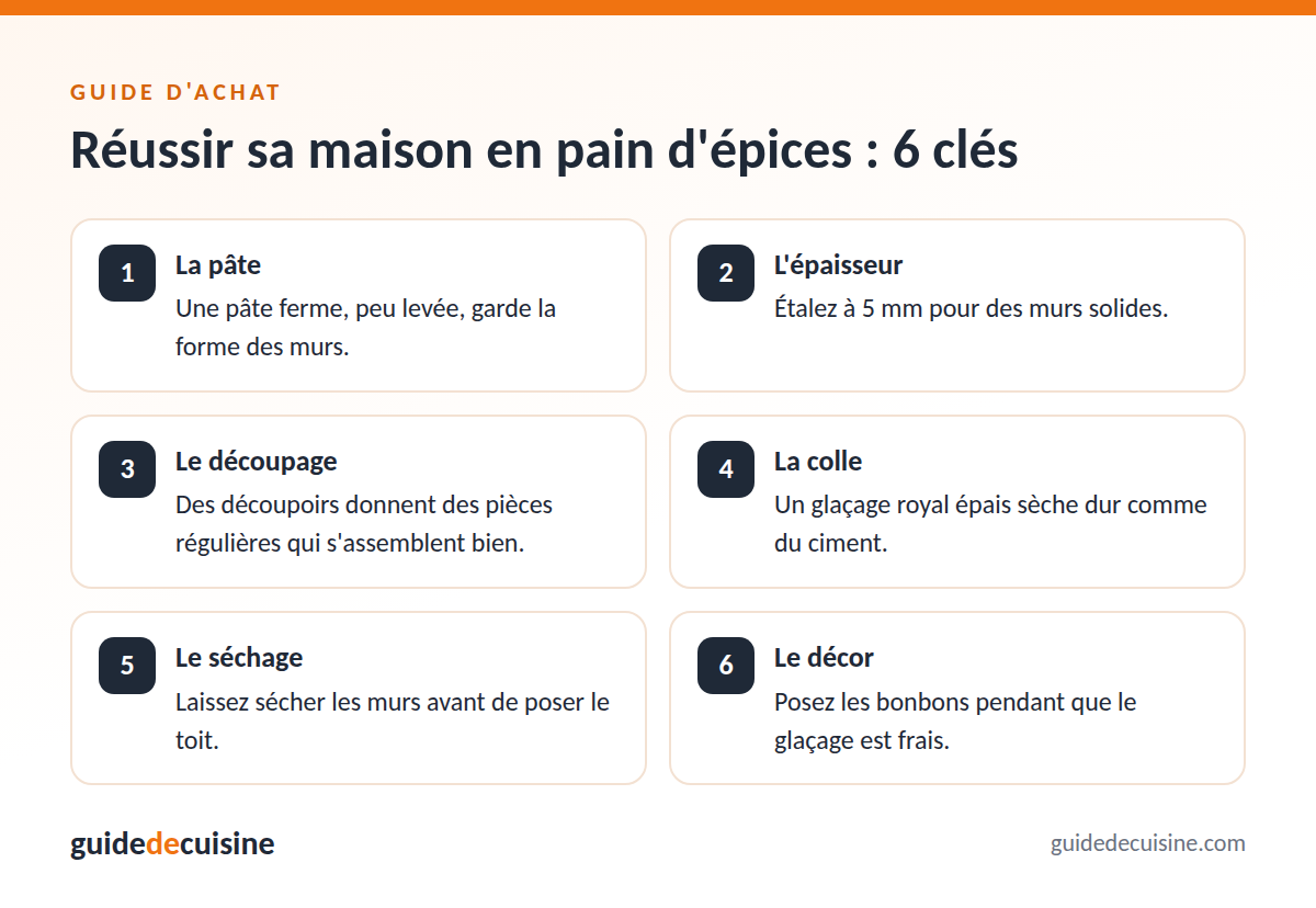 Infographie : Réussir sa maison en pain d'épices : 6 clés