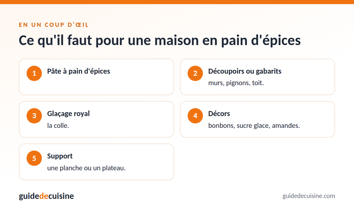 Infographie : ce qu'il faut pour une maison en pain d'épices