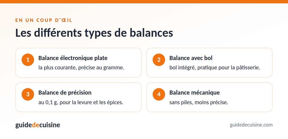 Infographie : les différents types de balances
