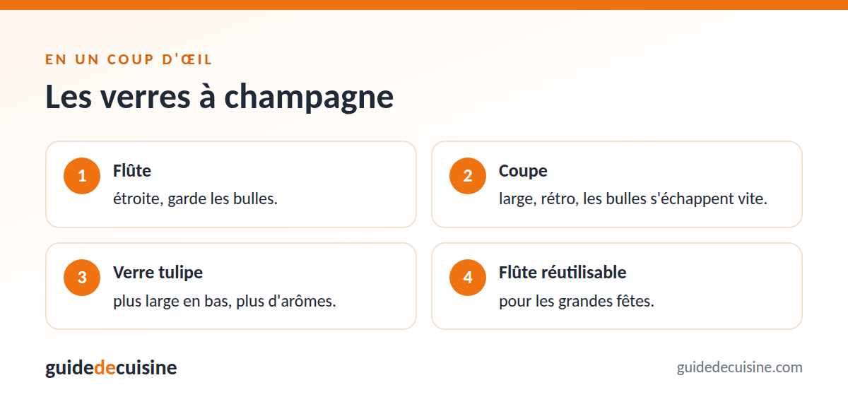 Infographie : les verres à champagne