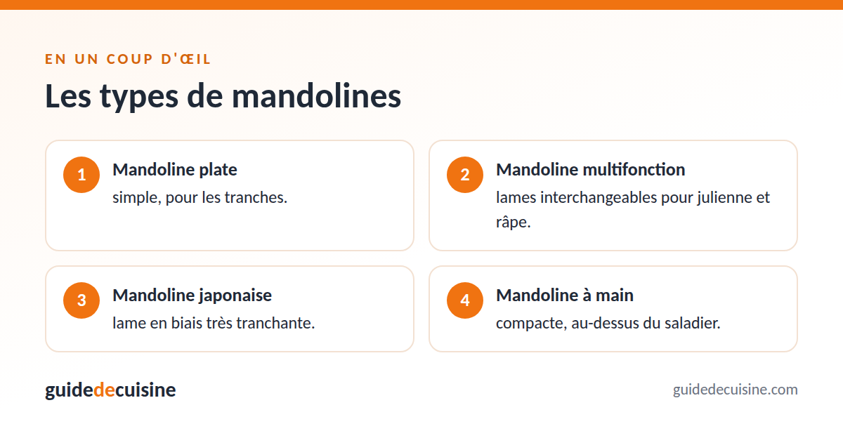 Infographie : les types de mandolines