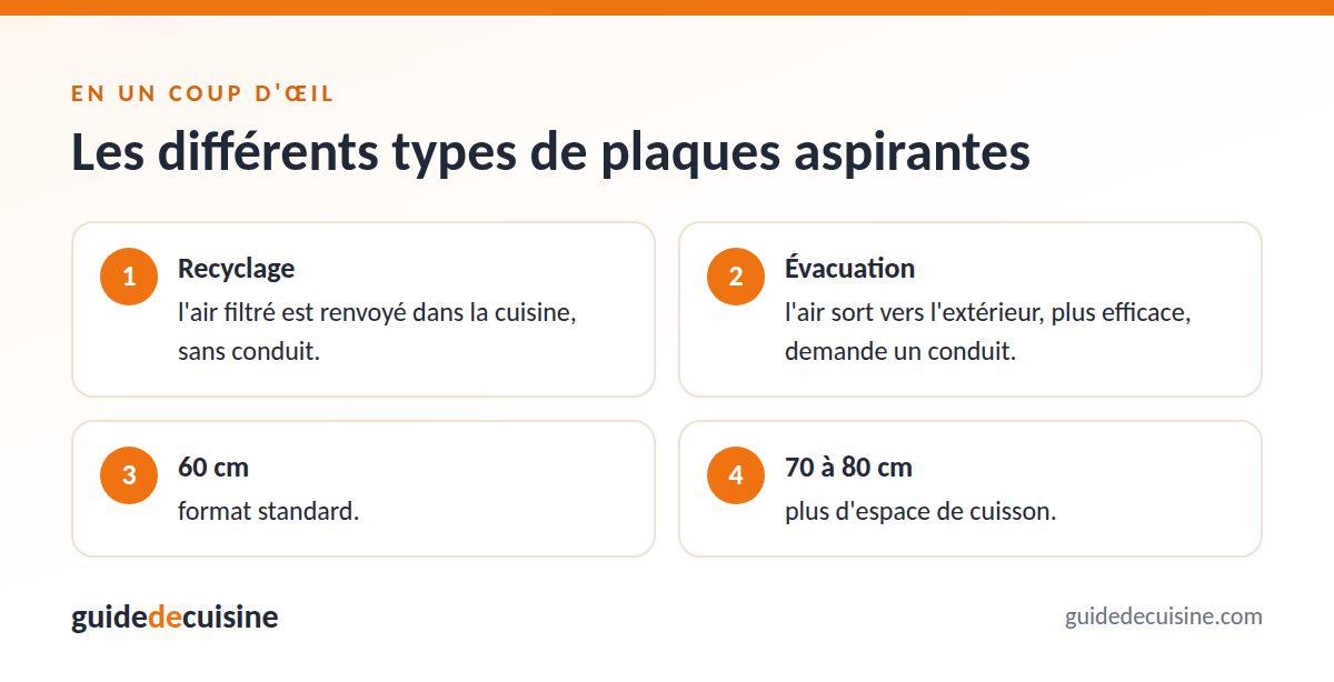 Infographie : les différents types de plaques aspirantes