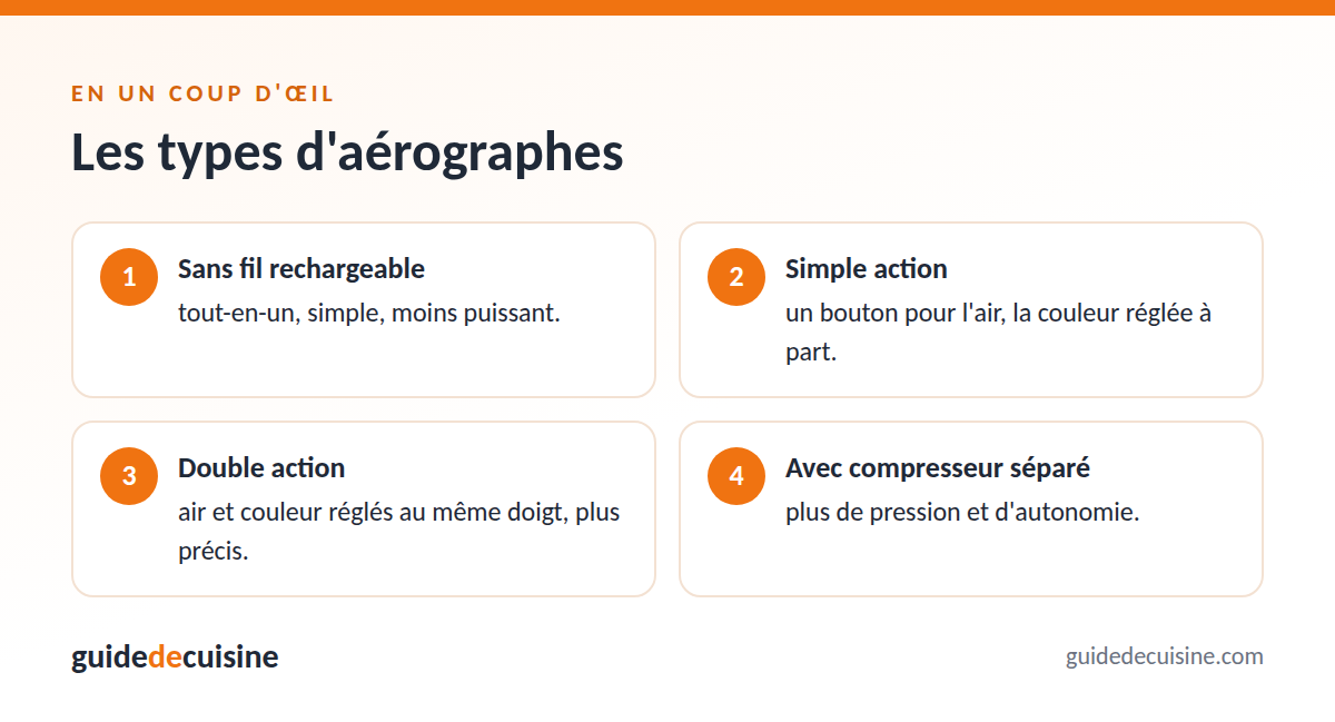 Infographie : les types d'aérographes