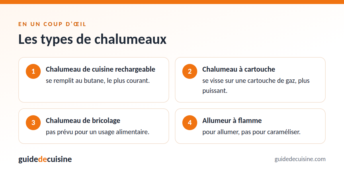 Infographie : les types de chalumeaux