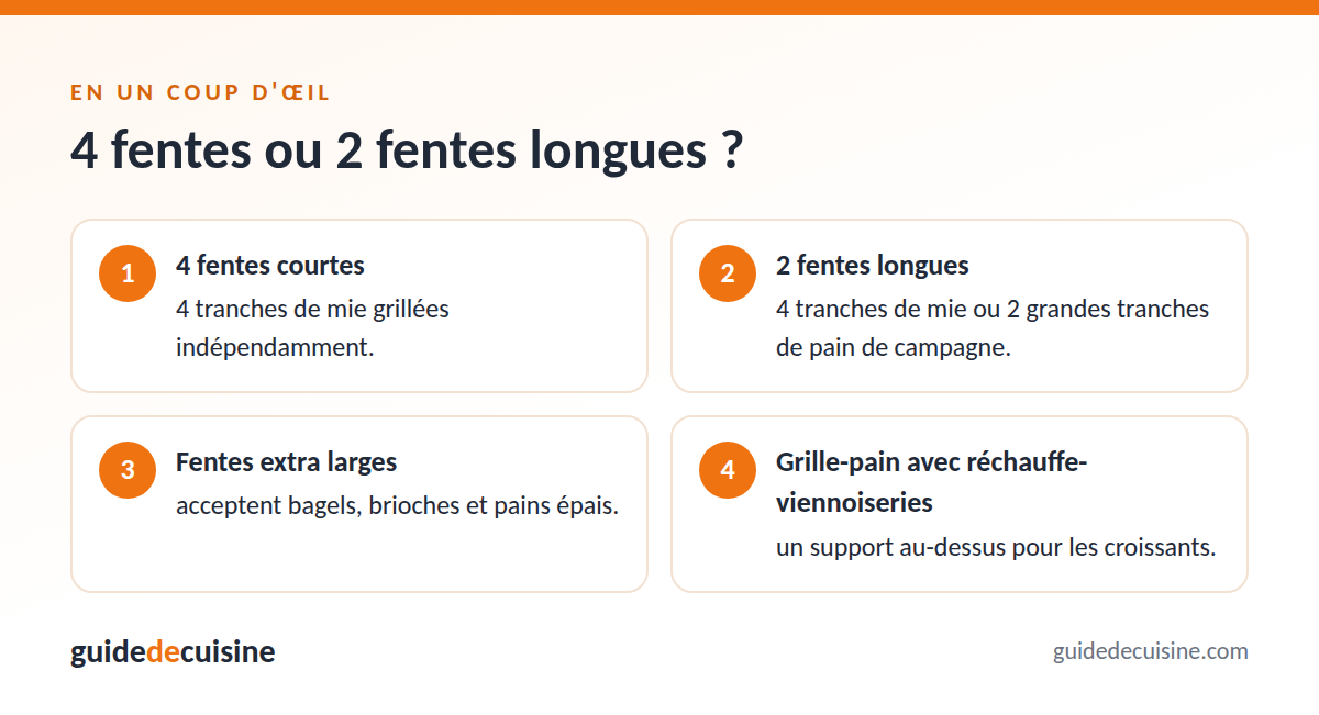 Infographie : 4 fentes ou 2 fentes longues ?