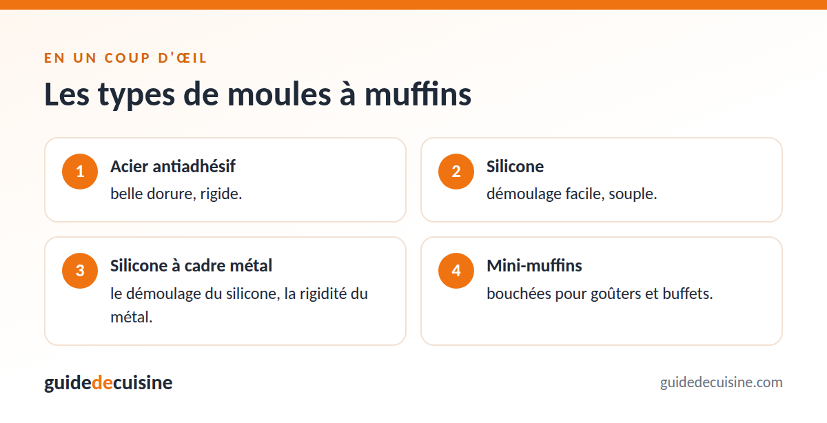 Infographie : les types de moules à muffins
