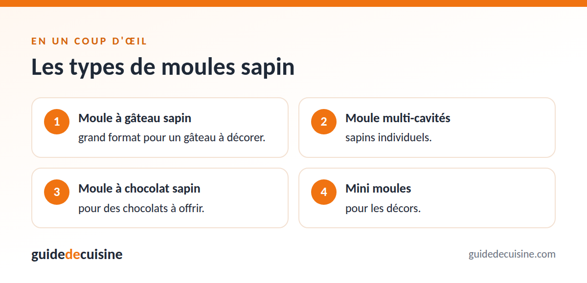 Infographie : les types de moules sapin