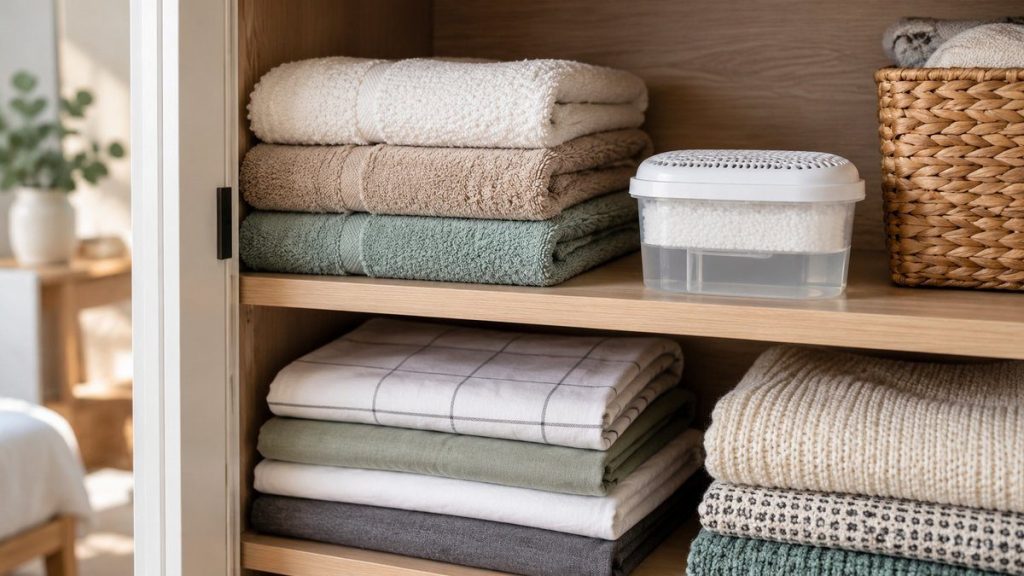 Placard assaini avec absorbeur d'humidité