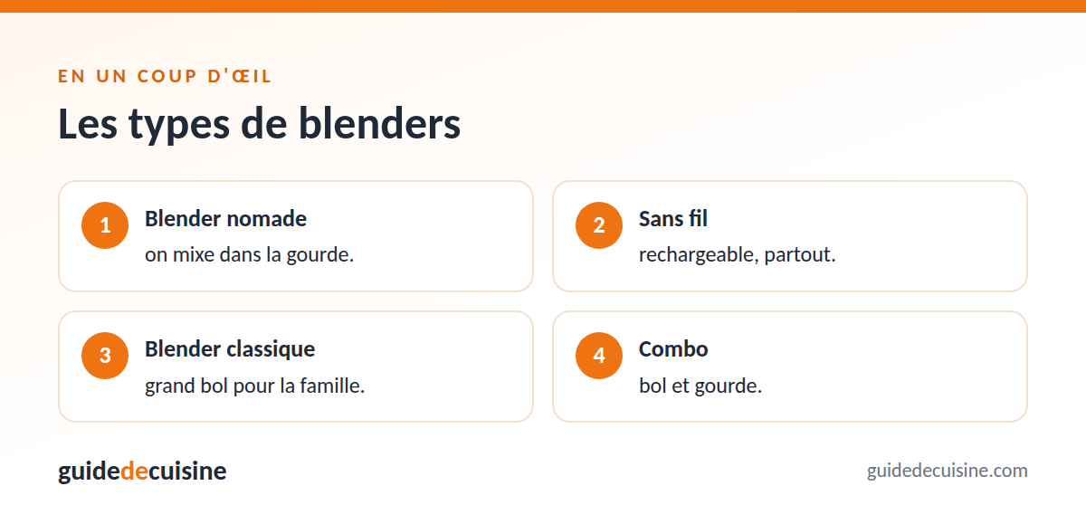 Infographie : les types de blenders