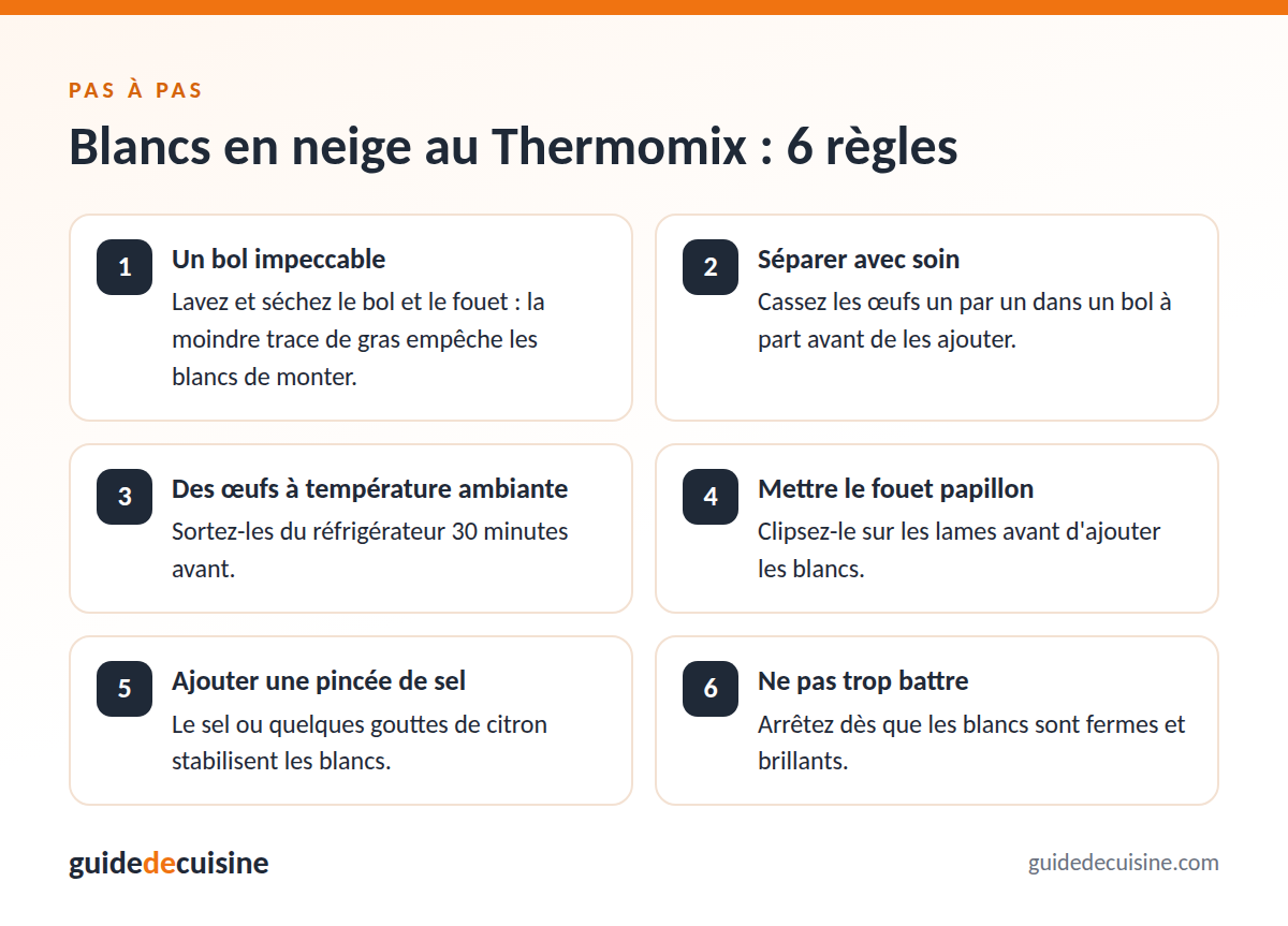 Infographie : blancs en neige au thermomix