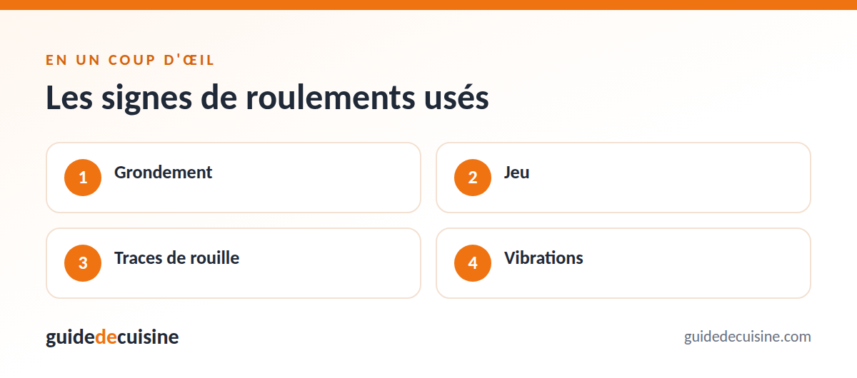 Infographie : les signes de roulements usés