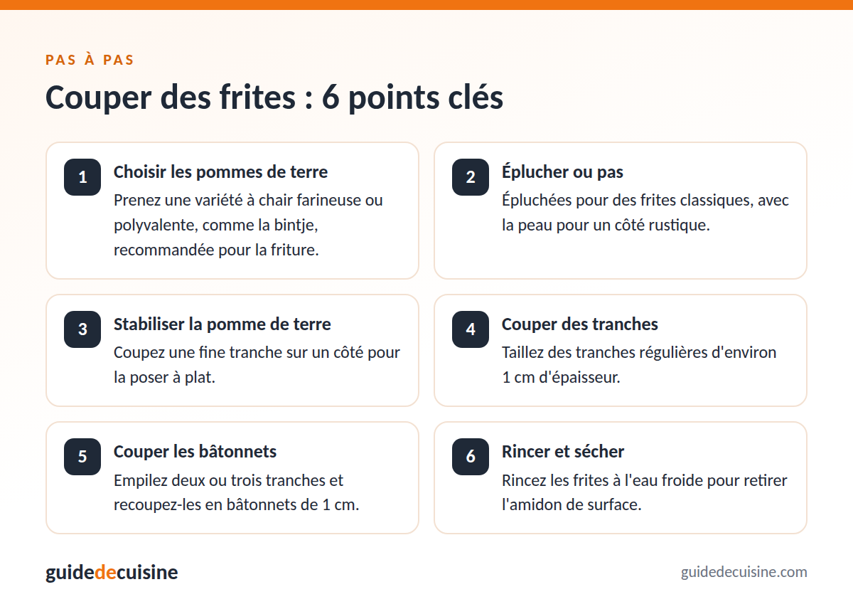 Infographie : couper des frites