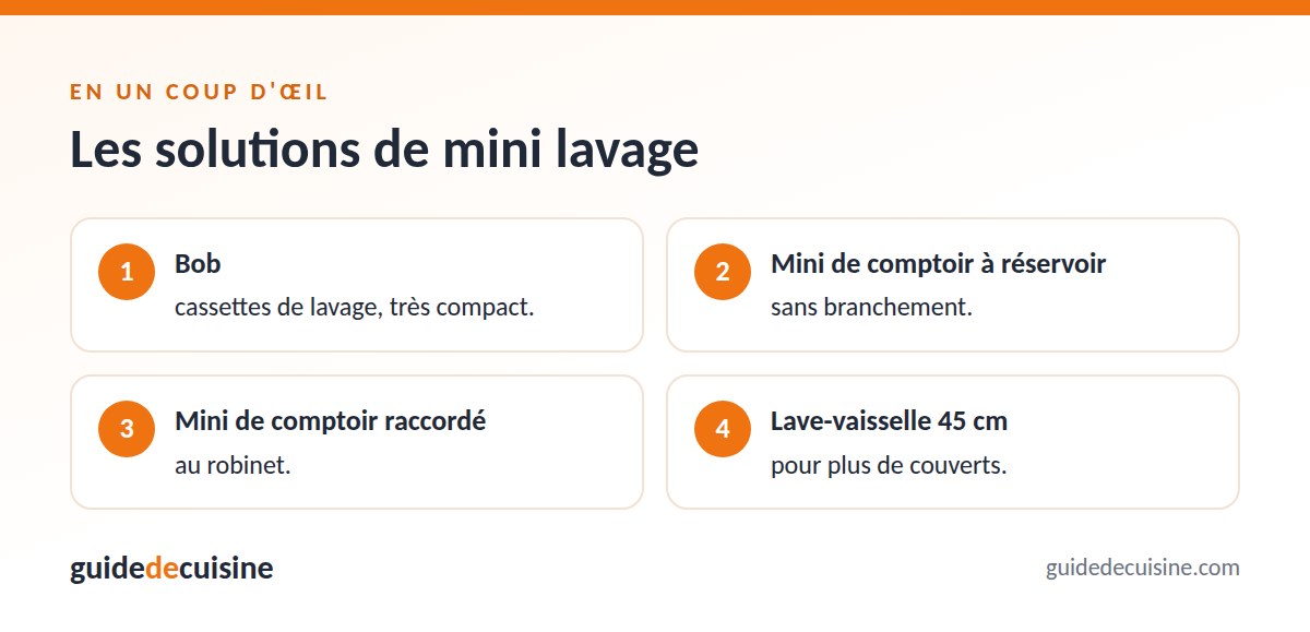 Infographie : les solutions de mini lavage