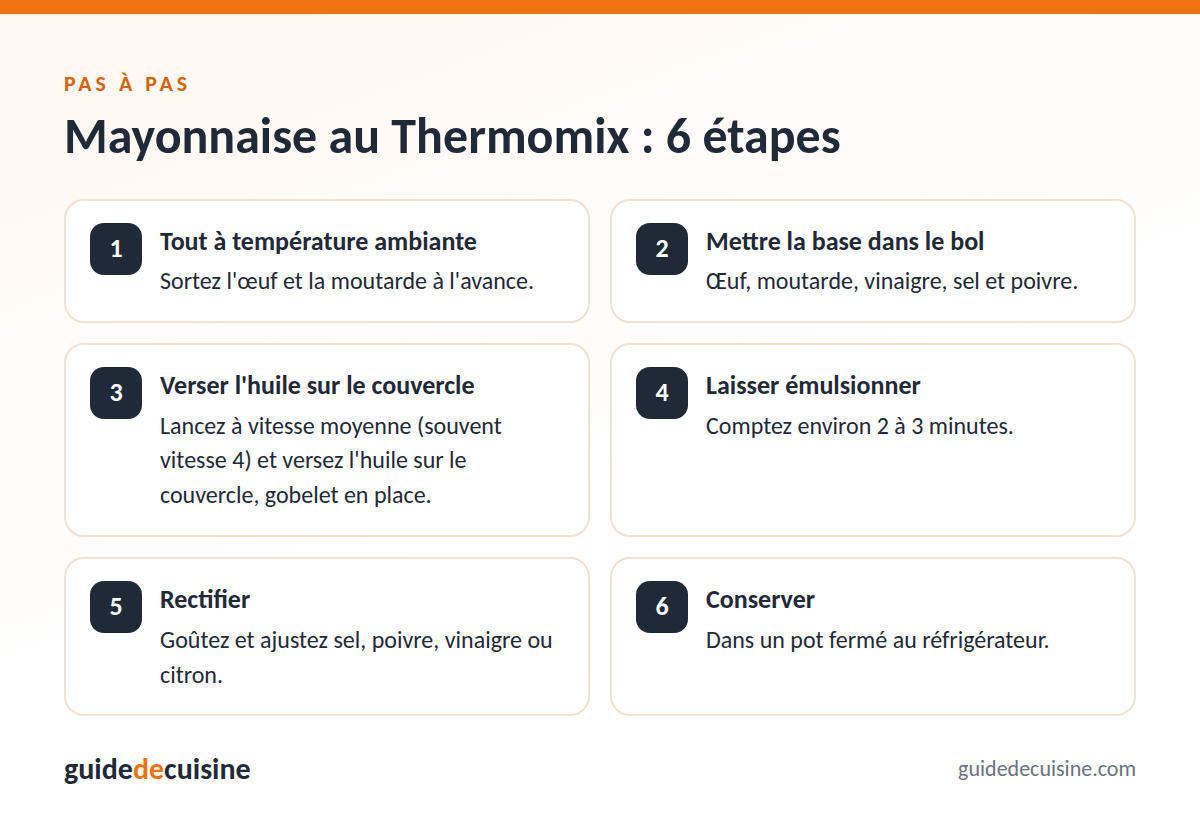 Infographie : mayonnaise au thermomix