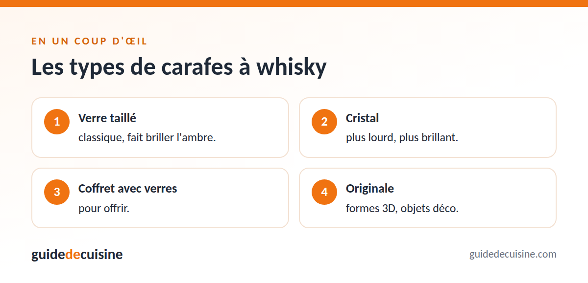 Infographie : les types de carafes à whisky