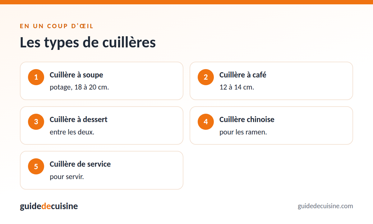 Infographie : les types de cuillères
