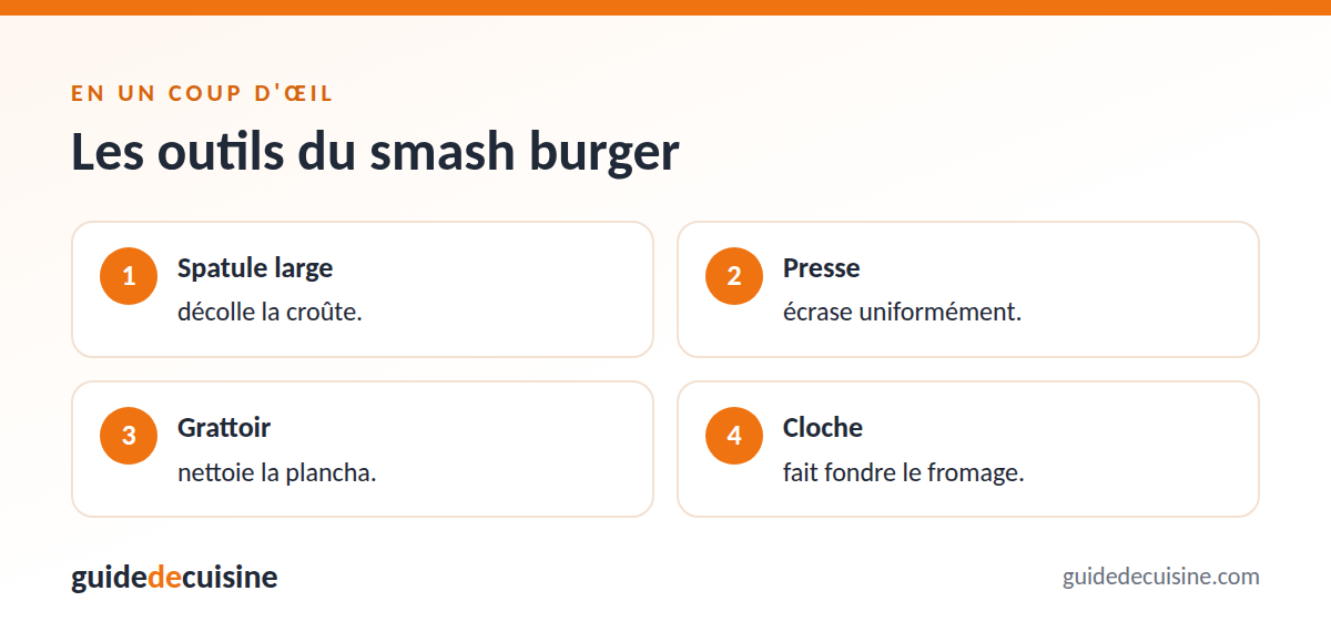 Infographie : les outils du smash burger