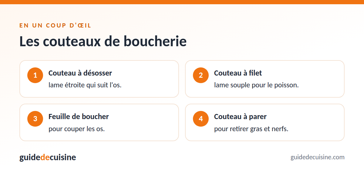 Infographie : les couteaux de boucherie