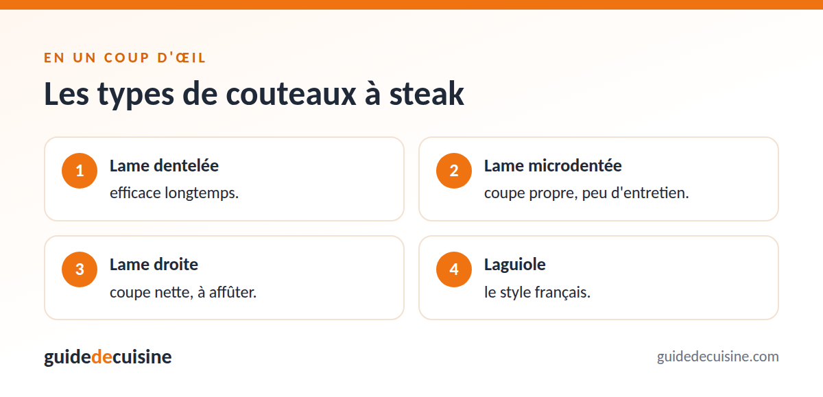 Infographie : les types de couteaux à steak