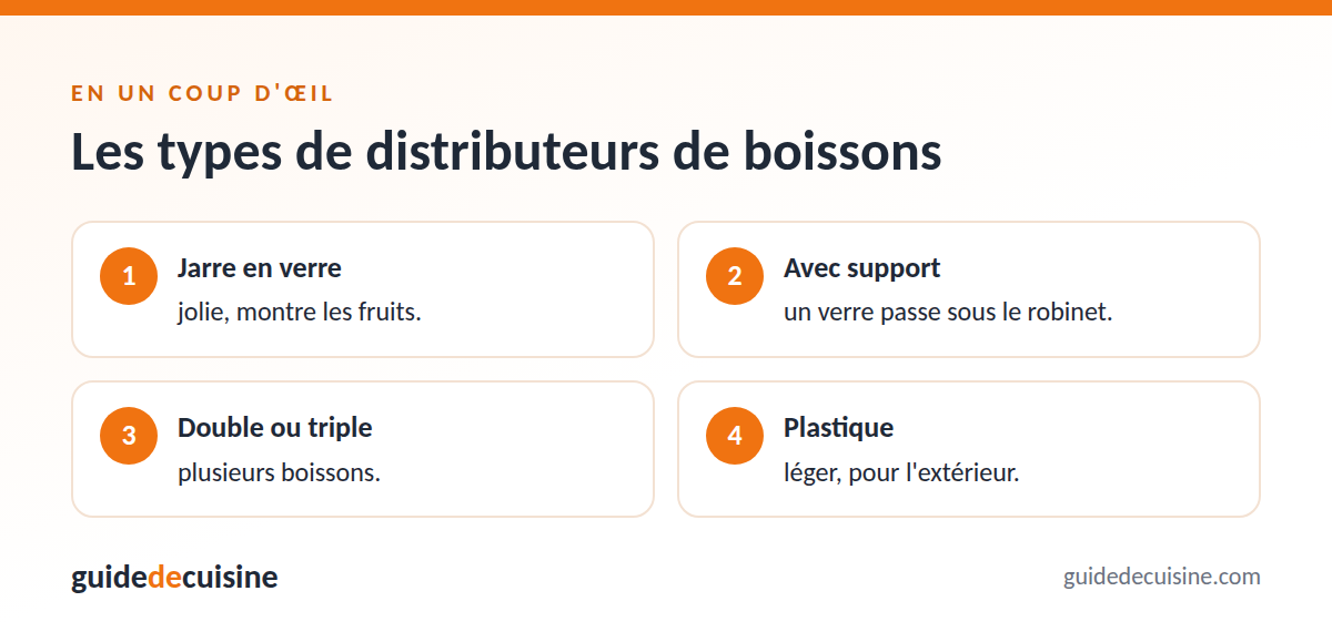 Infographie : les types de distributeurs de boissons