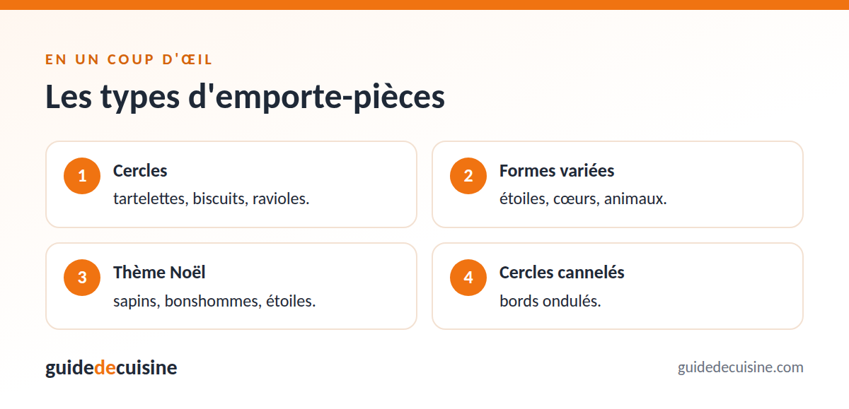 Infographie : les types d'emporte-pièces