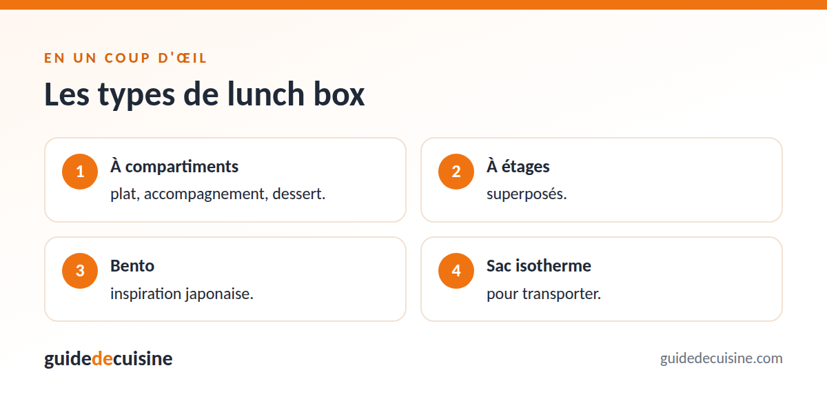 Infographie : les types de lunch box