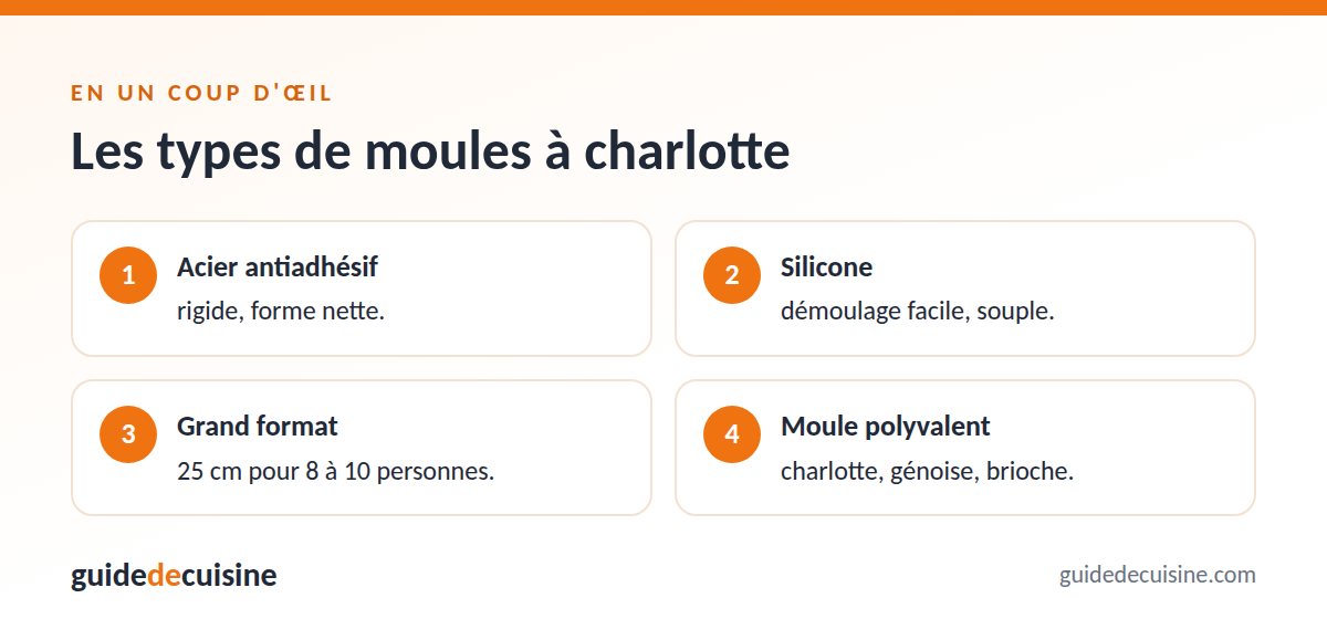 Infographie : les types de moules à charlotte