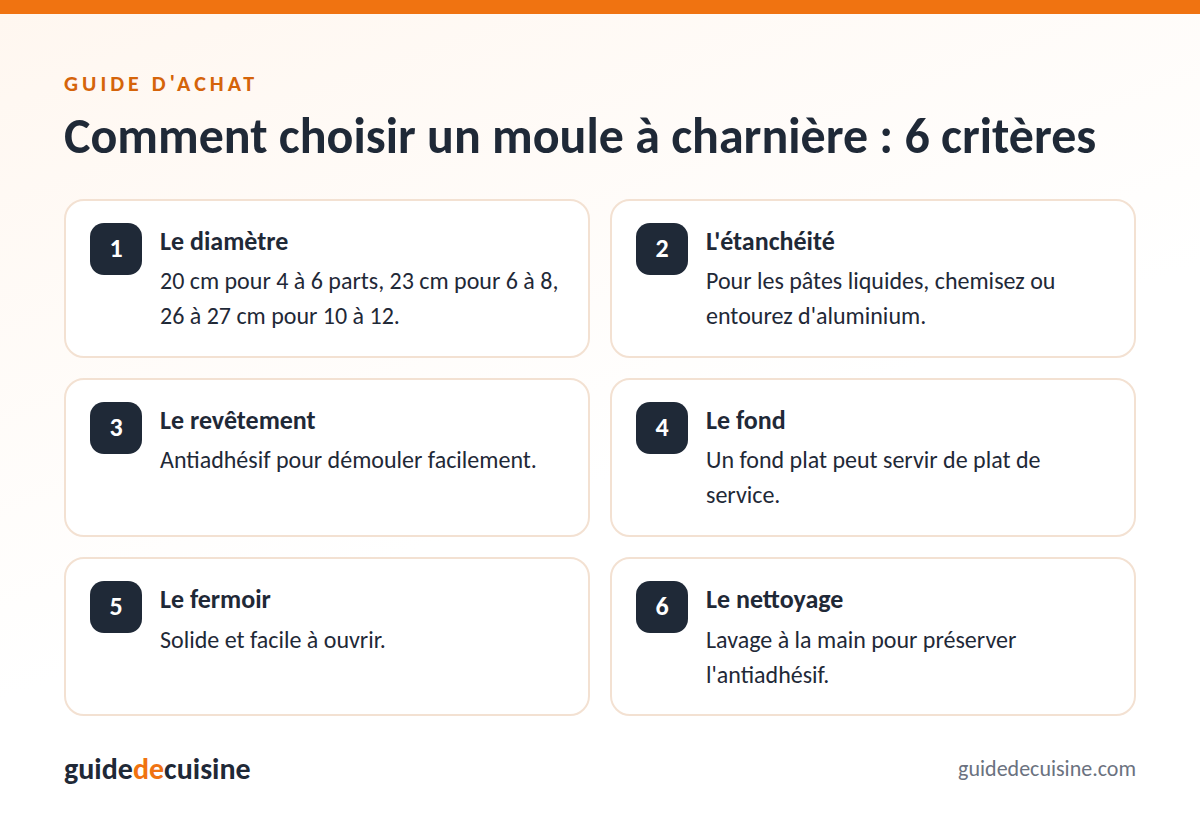 Infographie : les critères pour bien choisir un moule à charnière