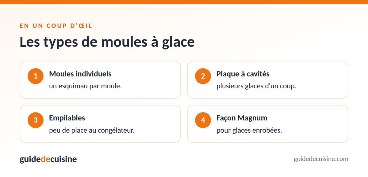 Infographie : les types de moules à glace