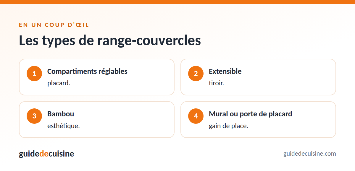 Infographie : les types de range-couvercles