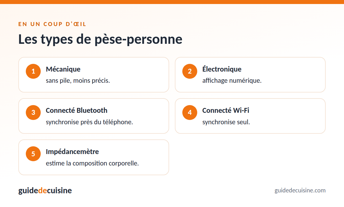 Infographie : les types de pèse-personne