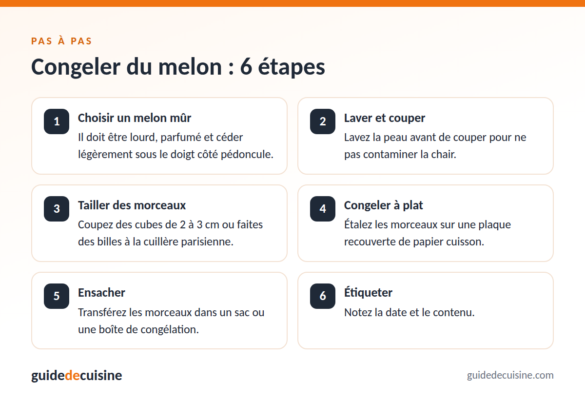 Infographie : congeler du melon