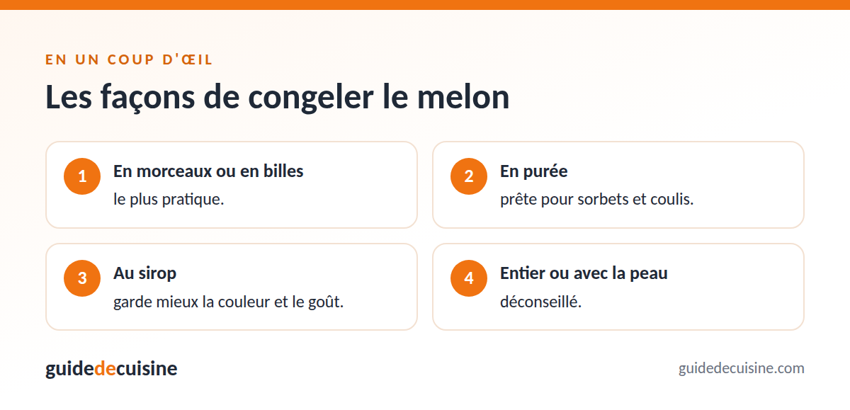 Infographie : les façons de congeler le melon