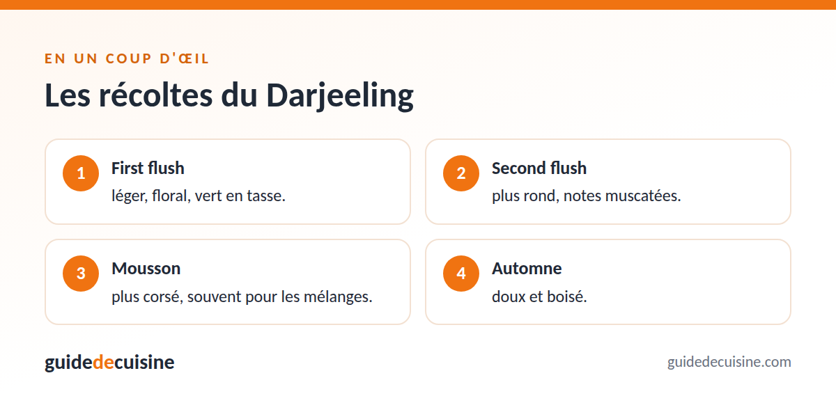 Infographie : les récoltes du darjeeling