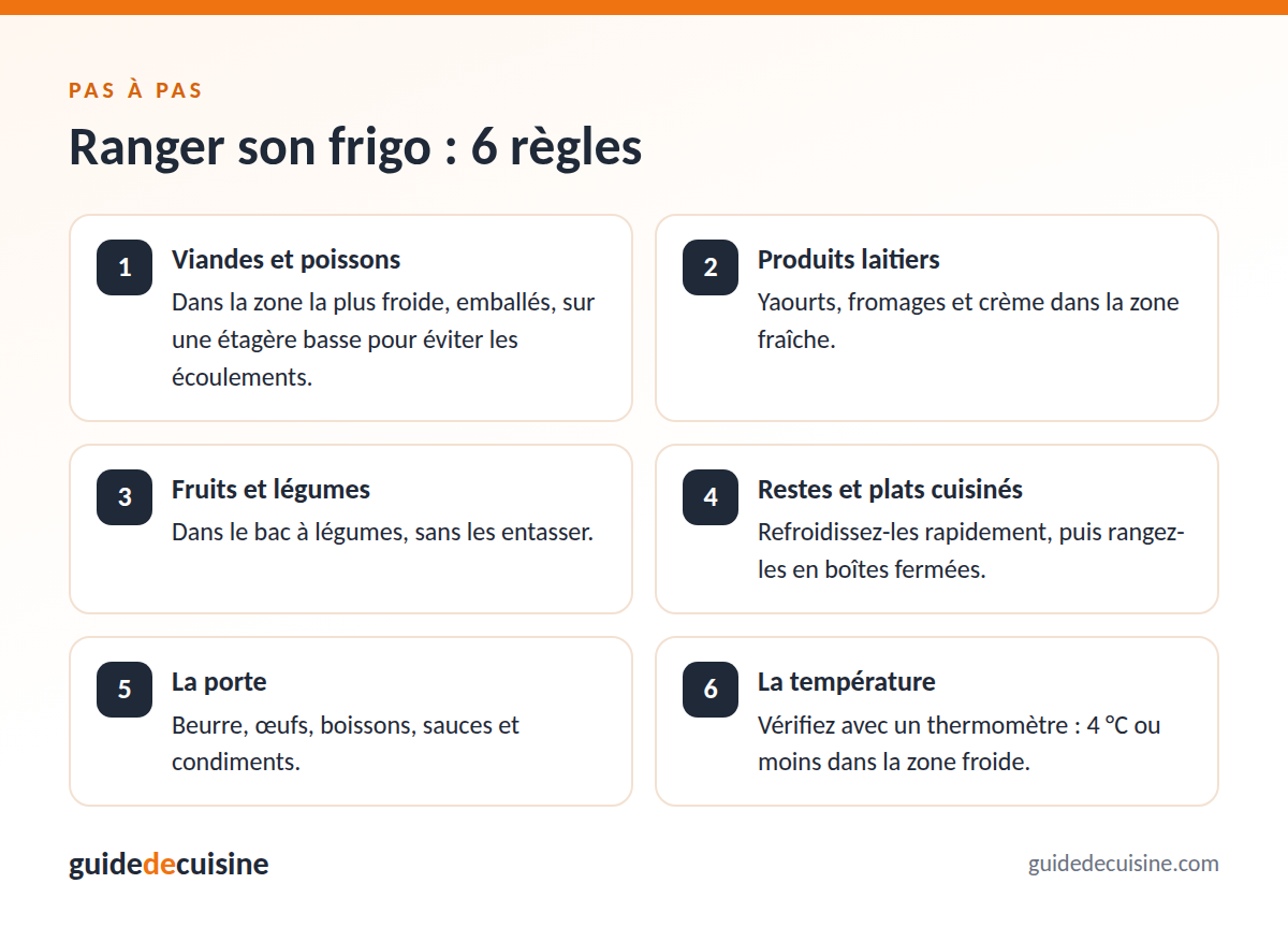Infographie : ranger son frigo
