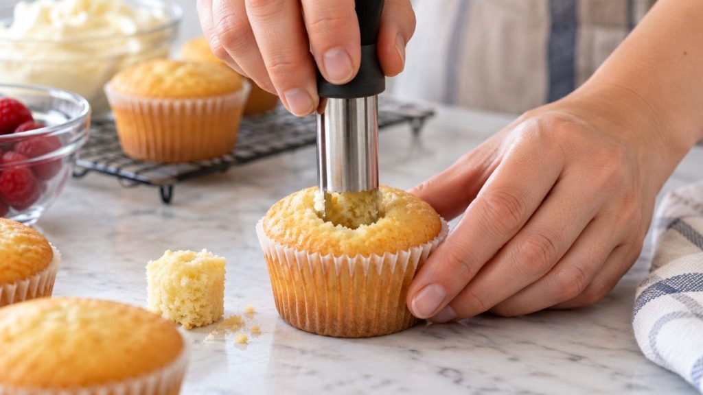 Évider un cupcake