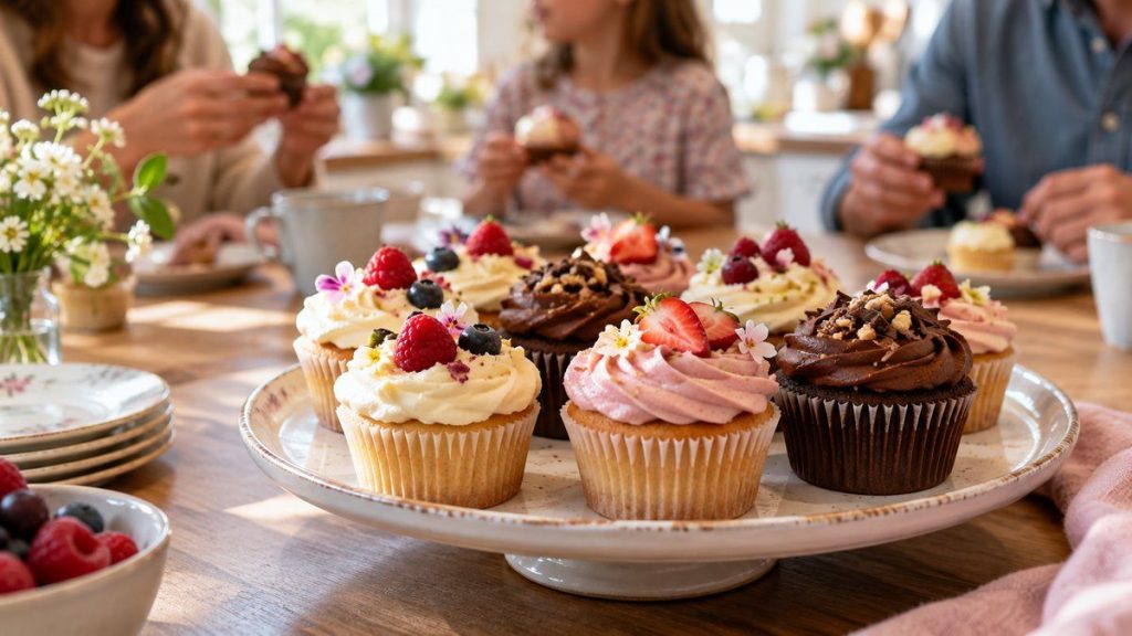 Cupcakes au goûter en famille