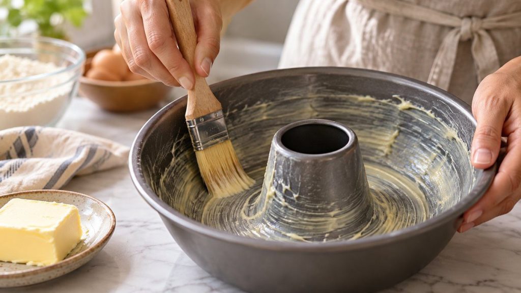 Beurrer un moule à savarin