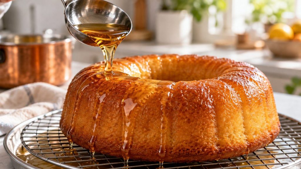 Imbiber un savarin de sirop