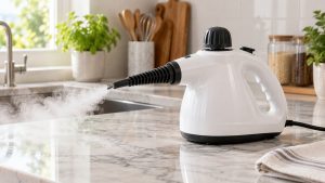 Nettoyeur vapeur à main dans une cuisine