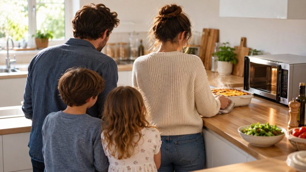 Cuisine familiale avec micro-ondes