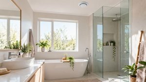 Bouche de VMC dans une salle de bain propre