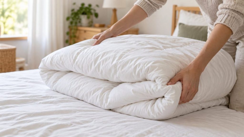 Plier une couette avant de la ranger