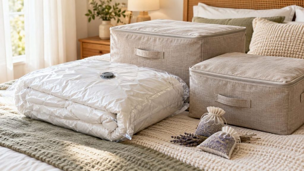 Housses et sacs pour ranger une couette