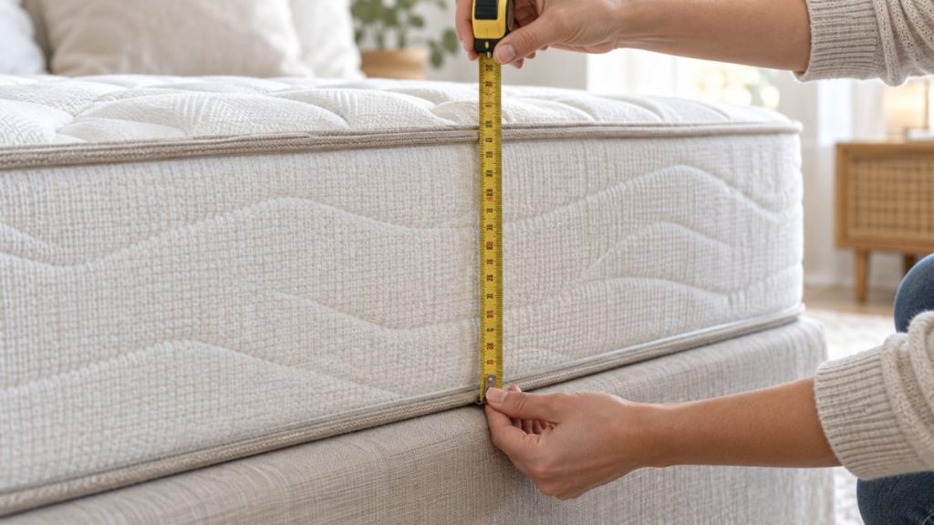 Mesurer l'épaisseur d'un matelas
